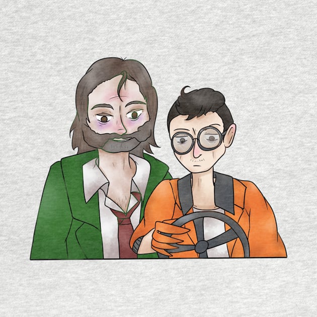 Disco Elysium Kim And Harry Driving Design by nhitori